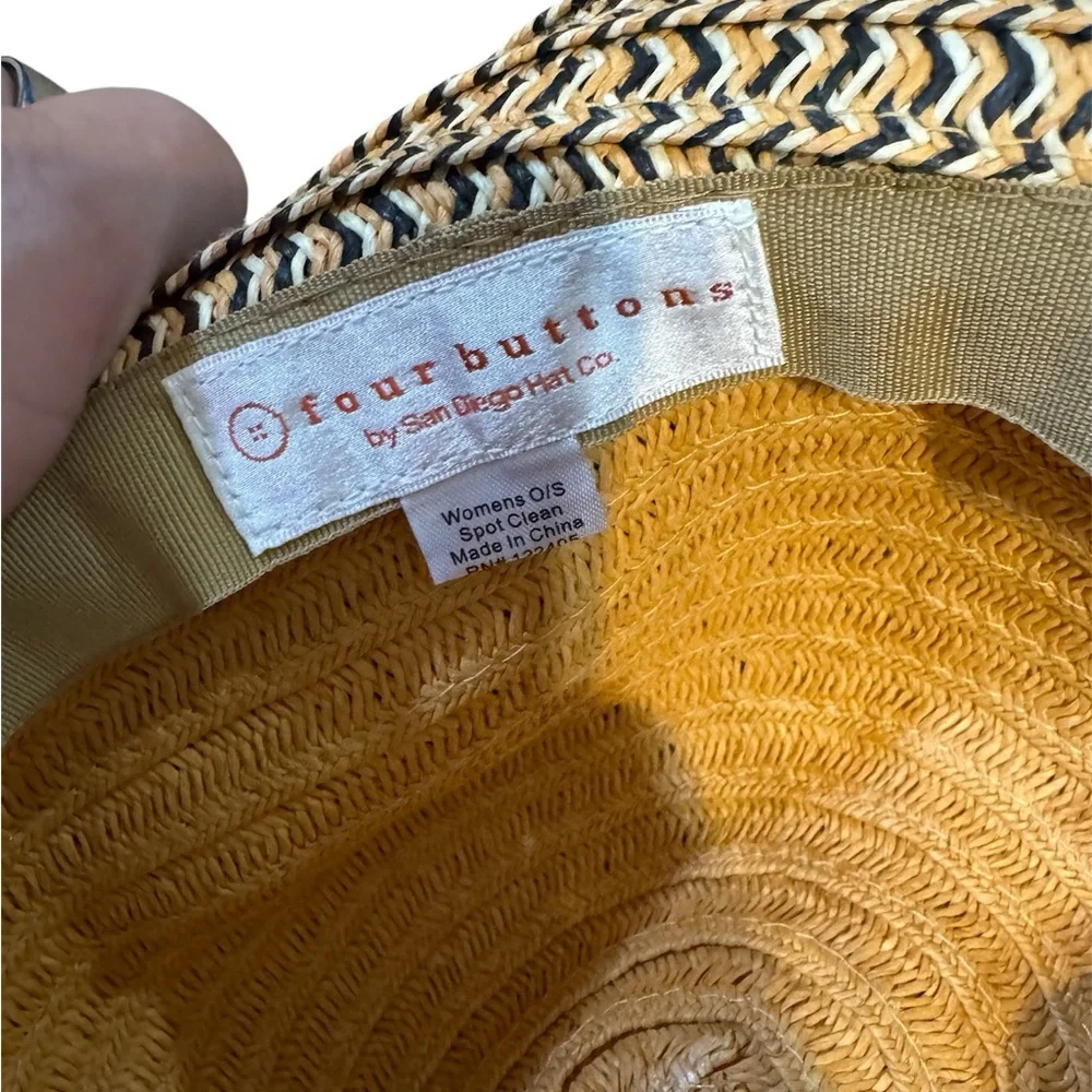 four buttons san‎ diego hat company Straw Har Excellent Condition